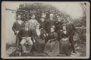 Edward Bibby, his wife Mary Ann, and their eight children