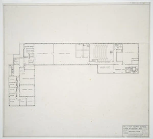 Haughton & Mair, architects :Wellington Hospital Laundry. Plans as existing at 1966. Second floor. September 1966