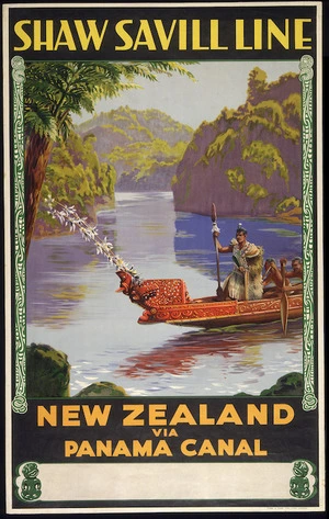 Shaw Savill Line :Shaw Savill Line. New Zealand via Panama Canal / E Waters. [ca 1930].