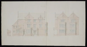 [Thomas Turnbull & Son :Residence Bowen Street for A H Turnbull Esq[uir]e. February 1916. Elevation only in pencil & pale watercolour]