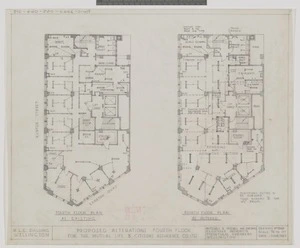 Mitchell & Mitchell (Firm): Proposed alterations Fourth Floor for the Mutual Life and Citizens Assurance Co. Ltd. Drawing no.R126/d