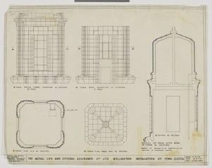 Mitchell & Mitchell (Firm): Installation of town clock. Drawing no.R21/D
