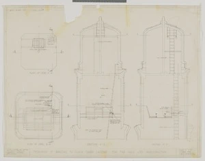 Mitchell & Mitchell (Firm): Provision of bracng to clock tower ladder for the M.L.C. Ltd Wellington. Drawing no.R40/D