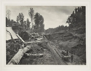 During the construction of the main trunk line in Raurimu