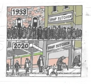 Soup kitchens of 1933 and 2020