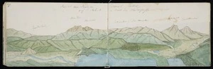 Haast, Johann Franz Julius von, 1822-1887: Ansicht nach Norden von Mount Robert auf d. Rotoiti & durch den Wairaupaß