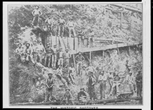 Gold miners, Shotover mine, Thames