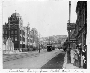 Lambton Quay, Wellington, and the Government Printing Office