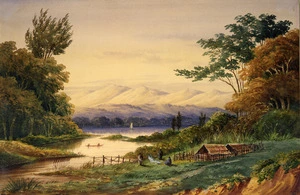 Hoyte, John Barr Clark, 1835-1913 :Lake Horowhenua, Wellington, N.Z. [ca 1866?]