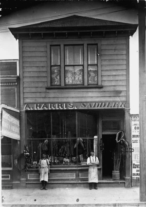 Shop of A Harris, saddler, in Reefton