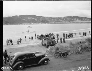 Aeroplane crash on Lyall Bay beach