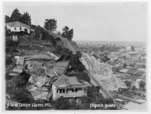 Napier houses damaged by the 1931 Hawke's Bay earthquake