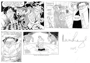 Various Artists :[David Lange. A collection of four cartoon photocopies featuring David Lange and the nuclear issue].
