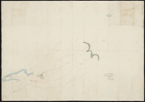 [Creator unknown] :Rough plan of proposed roads to Rotorua from Tauranga [ms map]