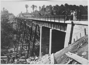 View of viaduct under construction, location unknown