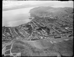 Aerial view of Rongotai and Miramar, Wellington