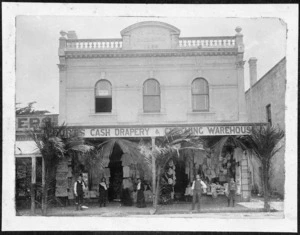 Court's drapery and clothing store, Te Aroha Building, Bank Street, Whangarei - Photograph taken by Farr