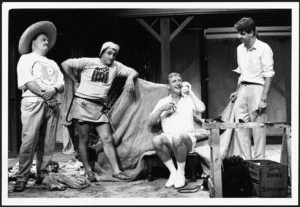 A scene from the play "After the Crash" by Roger Hall