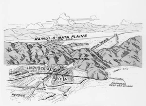 Plan of proposed new tunnel and development for Wainuiomata area, Lower Hutt, Wellington