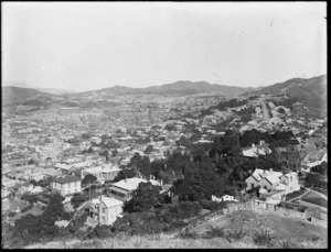 Part 2 of a 2 part panorama of Wellington, looking south from the vicinity of the Terrace Gaol