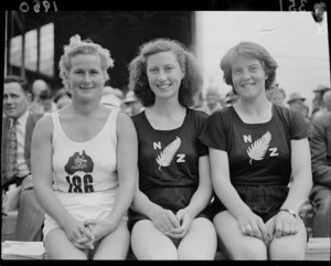 Place-getters in the women's javelin throwing event, 1950 British Empire Games, Auckland