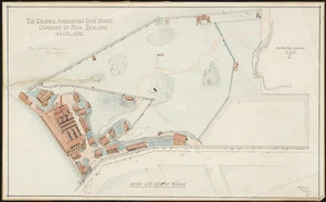 Clark, Johnson, fl 1913 :The Colonial Ammunition Coy's Works. Dominion of New Zealand. Auckland [ms map]. Bird's eye view of works. 1913.