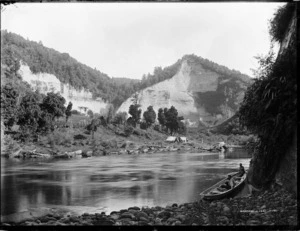 Manganuiateao River, Ruapehu district - Photograph taken by Frank J Denton