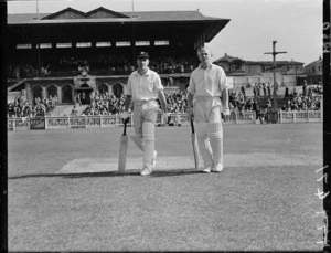 Cricketers on the field