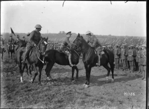 Edward, Prince of Wales, visiting New Zealand Division at Beauvois, France, during World War I