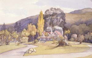 Banks, Isabel Violet, 1873- :Orari Gorge homestead, N. Z. [1906?]