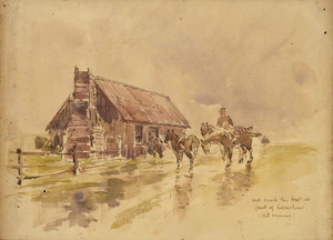 Hodgkins, William Mathew, 1833-1898 :[...] and reach the Hut at foot of Earnslaw (still raining). [ca 1890].
