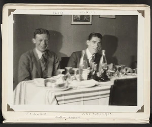 Photograph - Lovelock and Jules Ladoumegue at lunch