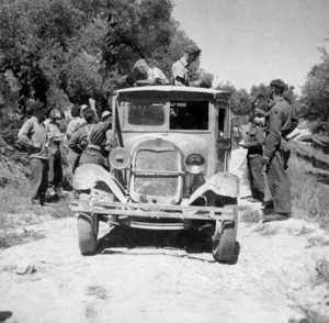 YMCA van, Crete, during World War II