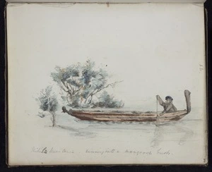 (86) Nihil's Maori canoe, turning into a mangrove bush
