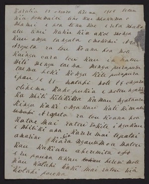 To John White from Te Rikiriki, at Karatia