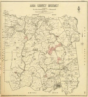 New Zealand. Department of Lands and Survey : Aria Survey District - Taranaki [map with ms annotations]. 1948