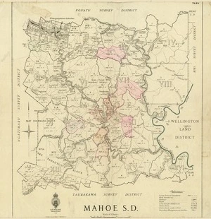 New Zealand. Department of Lands and Survey : Mahoe Survey District - Taranaki [map with ms annotations]. 1936