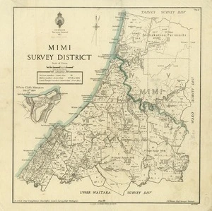 New Zealand. Department of Lands and Survey : Mimi Survey District - Taranaki [map with annotations]. 1937