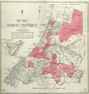 New Zealand. Department of Lands and Survey : Mimi Survey District [map with ms annotations]. 1937