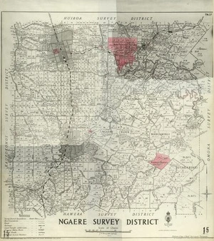 New Zealand. Department of Lands and Survey : Ngaere Survey District [map with ms annotations]. 1938