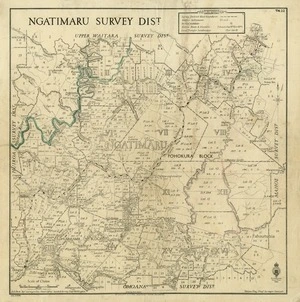 New Zealand. Department of Lands and Survey :Ngatimaru Survey District - Taranaki [map with ms annotations]. 1940