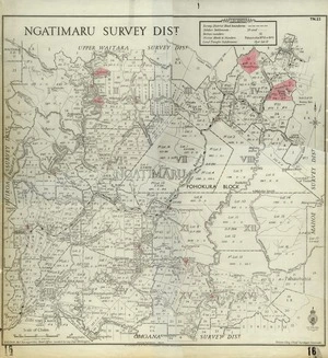 New Zealand. Department of Lands and Survey :Ngatimaru Survey District - Taranaki [map with ms annotations]. 1940