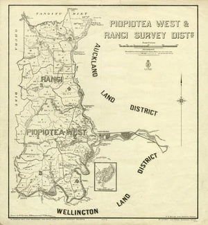 New Zealand. Department of Lands and Survey : Piopiotea West & Rangi Survey Districts [map with ms annotations]. [post 1915]
