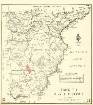 New Zealand. Department of Lands and Survey : Tangitu Survey District [map with ms annotations]. 1940.