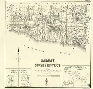 New Zealand. Department of Lands and Survey : Waimate Survey District [map with ms annotations]. 1947.