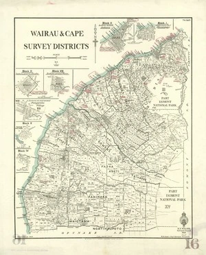 New Zealand. Department of Lands and Survey : Wairau & Cape Survey Districts [map with ms annotations]. 1929