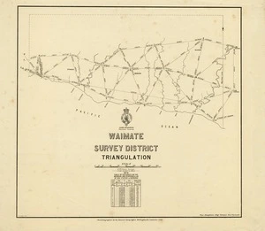 New Zealand. Department of Lands and Survey : Waimate Survey District Triangulation [map]. September 1887