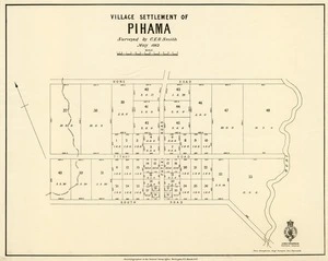 New Zealand. Department of Lands and Survey : Village Settlement of Pihama [map]. March 1887