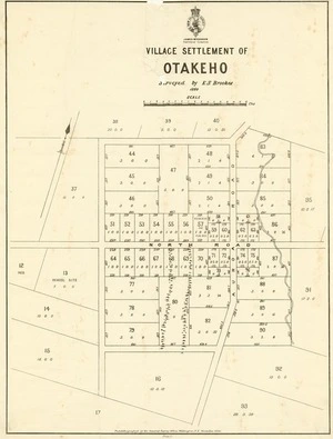 New Zealand. Department of Lands and Survey : Village Settlement of Otakeho [map]. November 1880