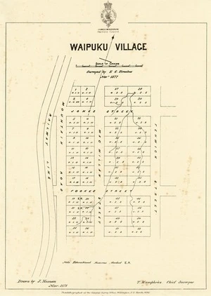 New Zealand. Department of Lands and Survey : Waipuku Village [map]. March 1880